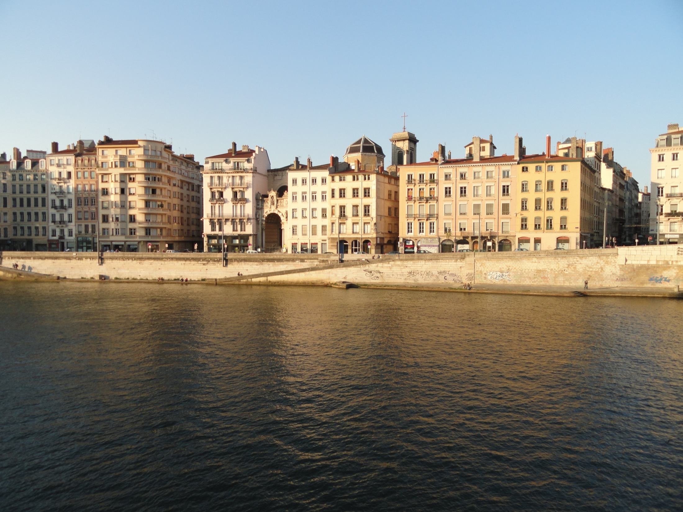 Vue sur la Saône à Lyon